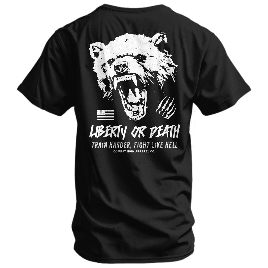 Liberty Or Death Fight Like Hell Men's T-Shirt Hoodie, Sweatshirt | CoreVibeTees.com (Image 1)