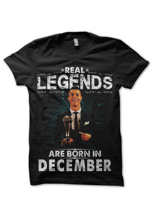 Real Legends Are Born In December Black T-Shirt Hoodie, Sweatshirt | CoreVibeTees.com