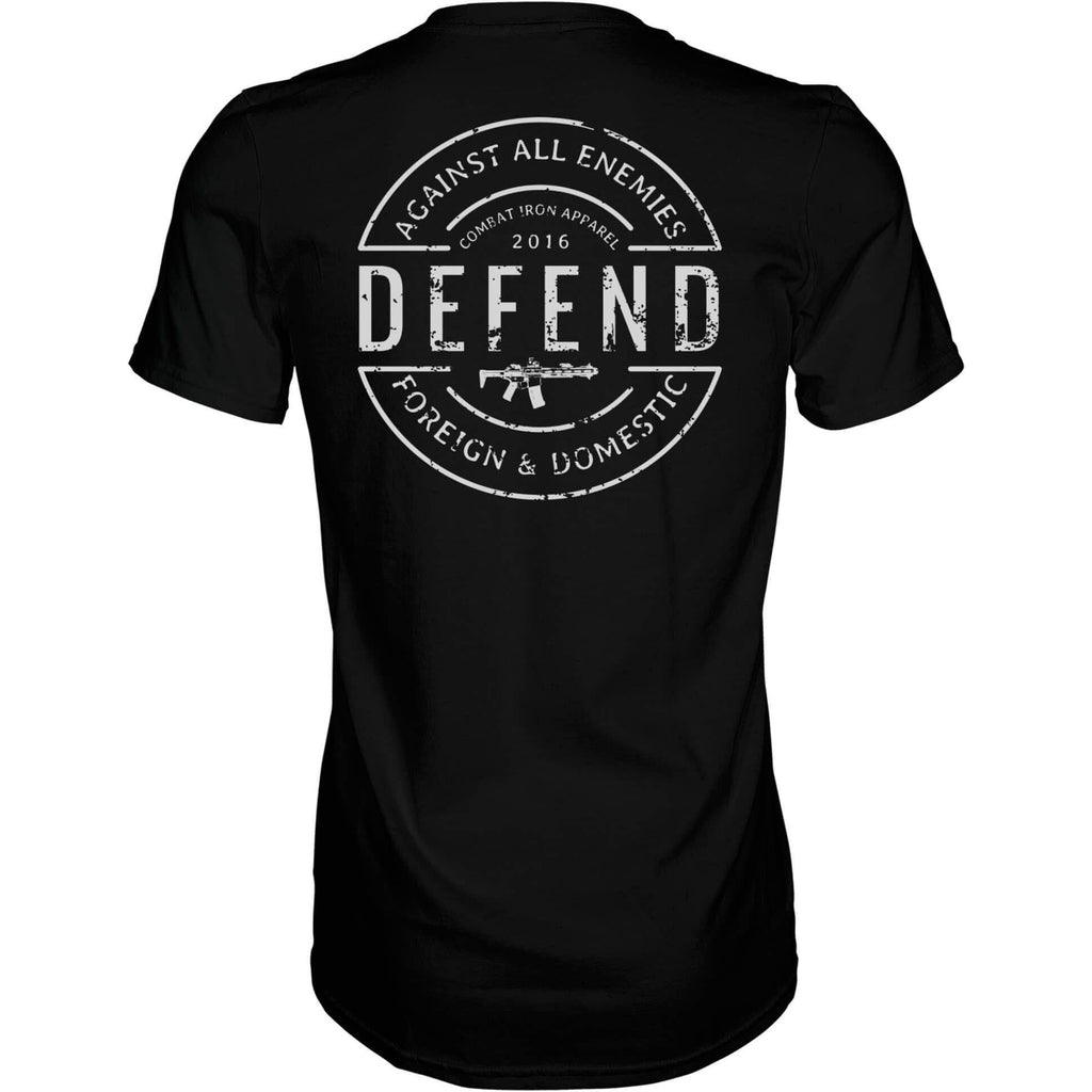 DEFEND AGAINST ALL ENEMIES MEN'S T-SHIRT Hoodie, Sweatshirt | CoreVibeTees.com (Image 1)