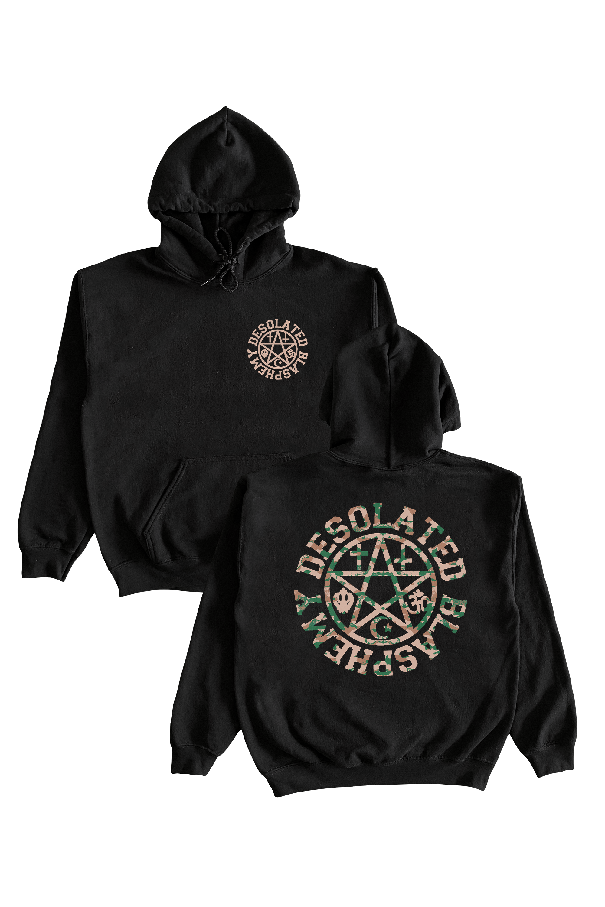 Desolated - Camo Blasphemy Hoodie T-Shirts, Sweatshirt | CoreVibeTees.com (Image 1)