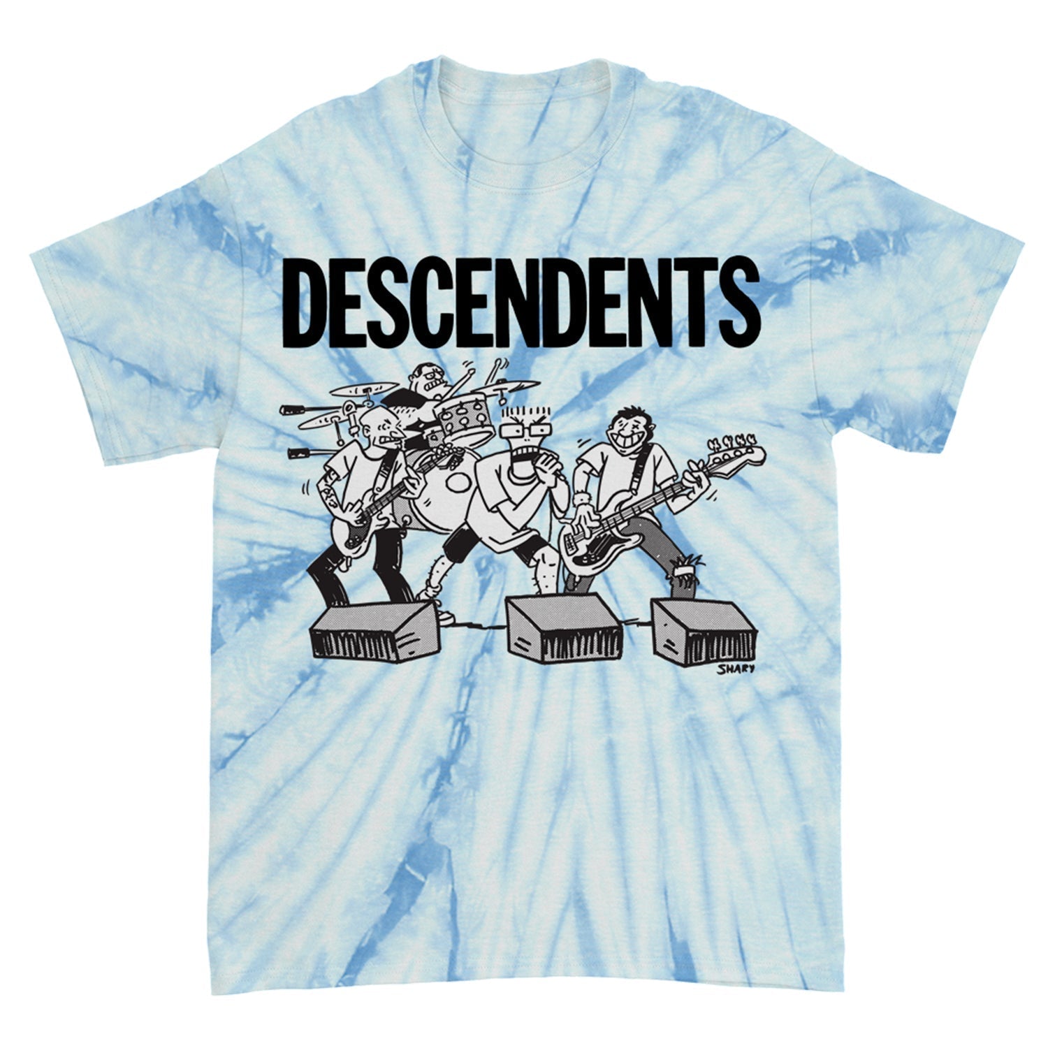 Live Cartoon Spider Dye Tee (Baby Blue) Hoodie, Sweatshirt | CoreVibeTees.com