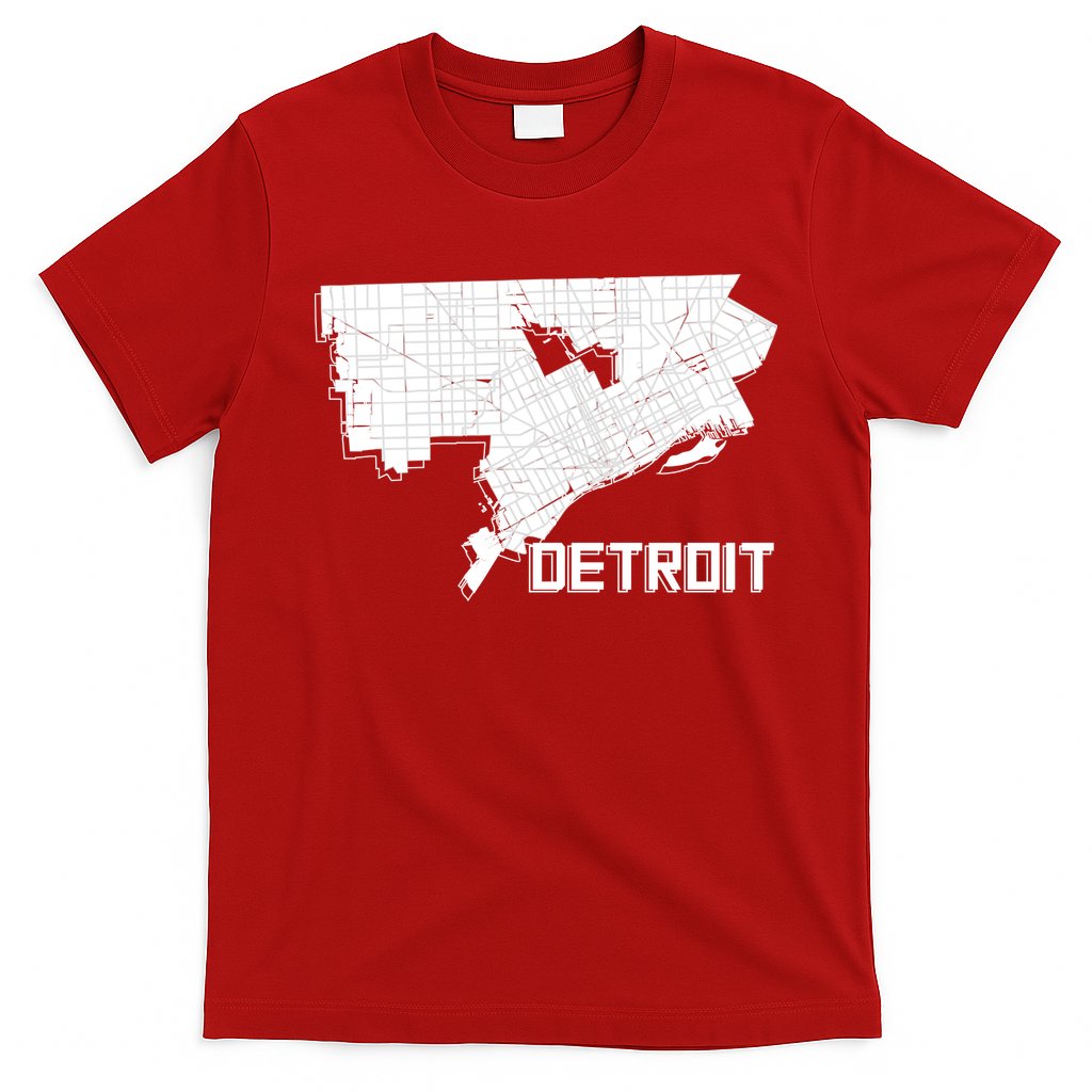 Detroit Illustration Map T-Shirt Hoodie, Sweatshirt | CoreVibeTees.com