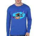 Dexter Navy Blue Full Sleeve Tee Hoodie, Sweatshirt | CoreVibeTees.com
