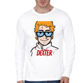 Dexter White Full Sleeve Tee Hoodie, Sweatshirt | CoreVibeTees.com