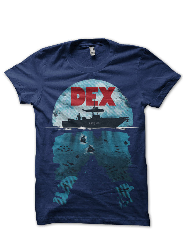 Dexter Dark Blue Tee Hoodie, Sweatshirt | CoreVibeTees.com