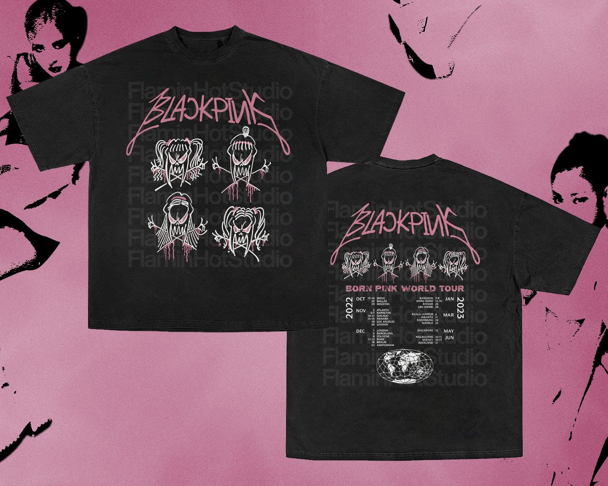 Blackpink Born Pink 2022 World Tour Unisex Shirt Hoodie, Sweatshirt | CoreVibeTees.com