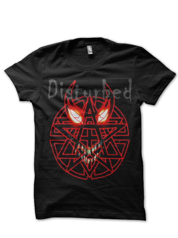 Disturbed Half Sleeve Black T-Shirt Hoodie, Sweatshirt | CoreVibeTees.com