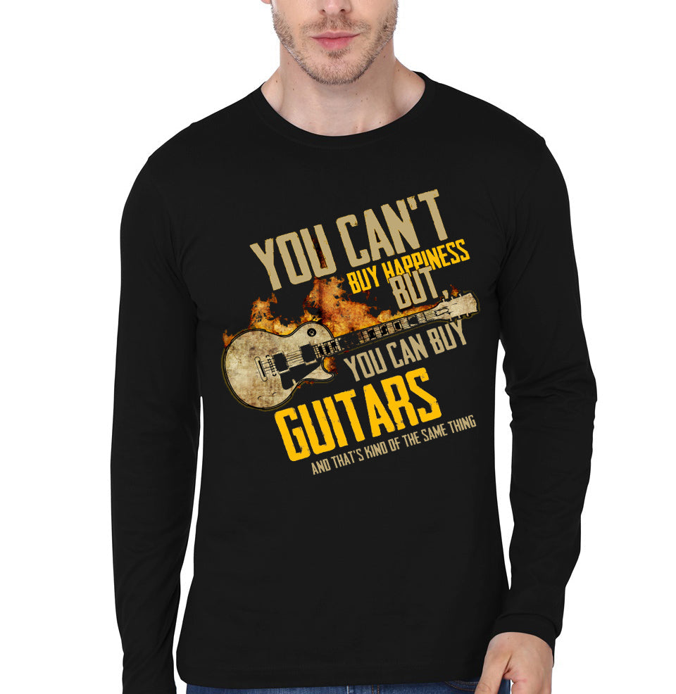 You Canâ€™t Buy Happiness But You Can Buy Guitars Black T-Shirt Hoodie, Sweatshirt | CoreVibeTees.com