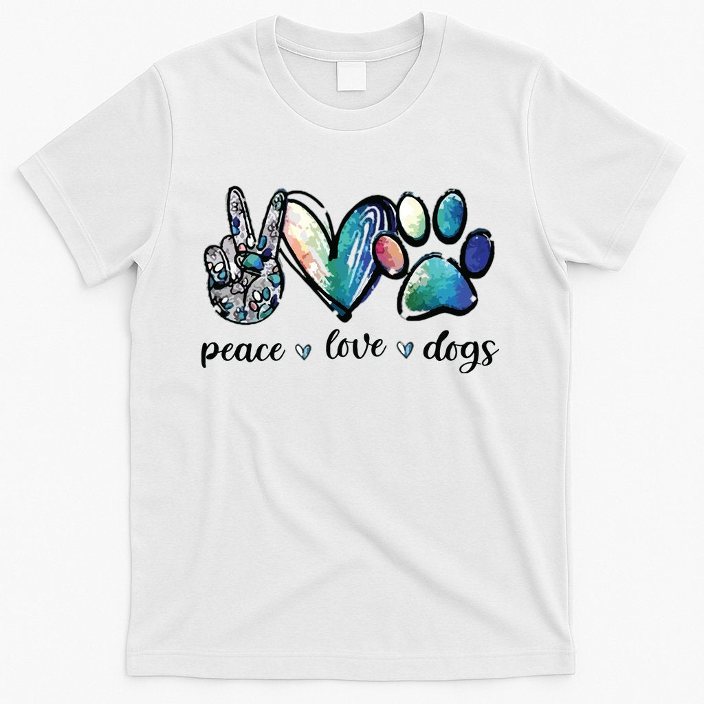 Dog Lover Peace Love Dogs Puppy Paw T-Shirt Hoodie, Sweatshirt | CoreVibeTees.com