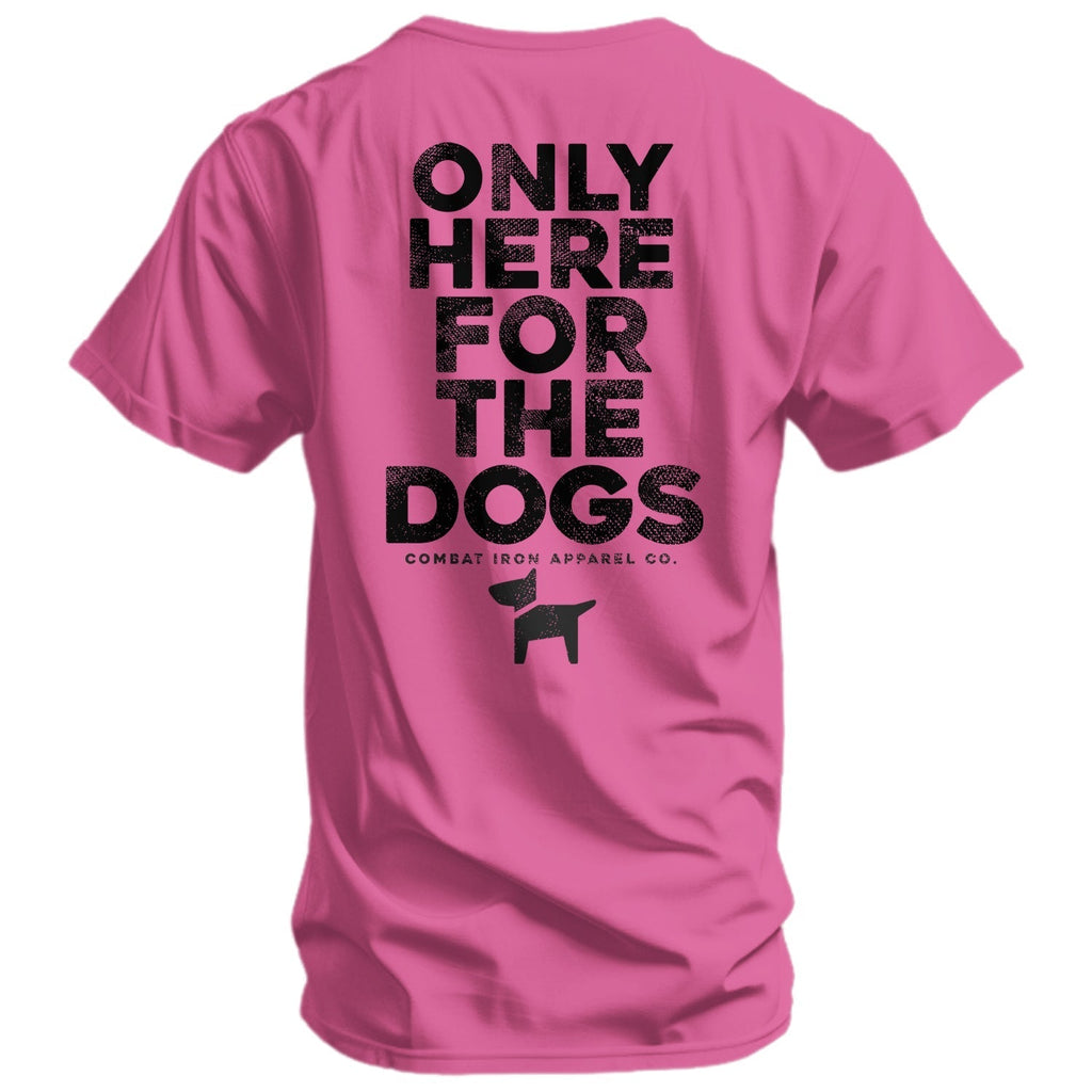Only Here For The Dogs Men's T-Shirt Hoodie, Sweatshirt | CoreVibeTees.com (Image 3)