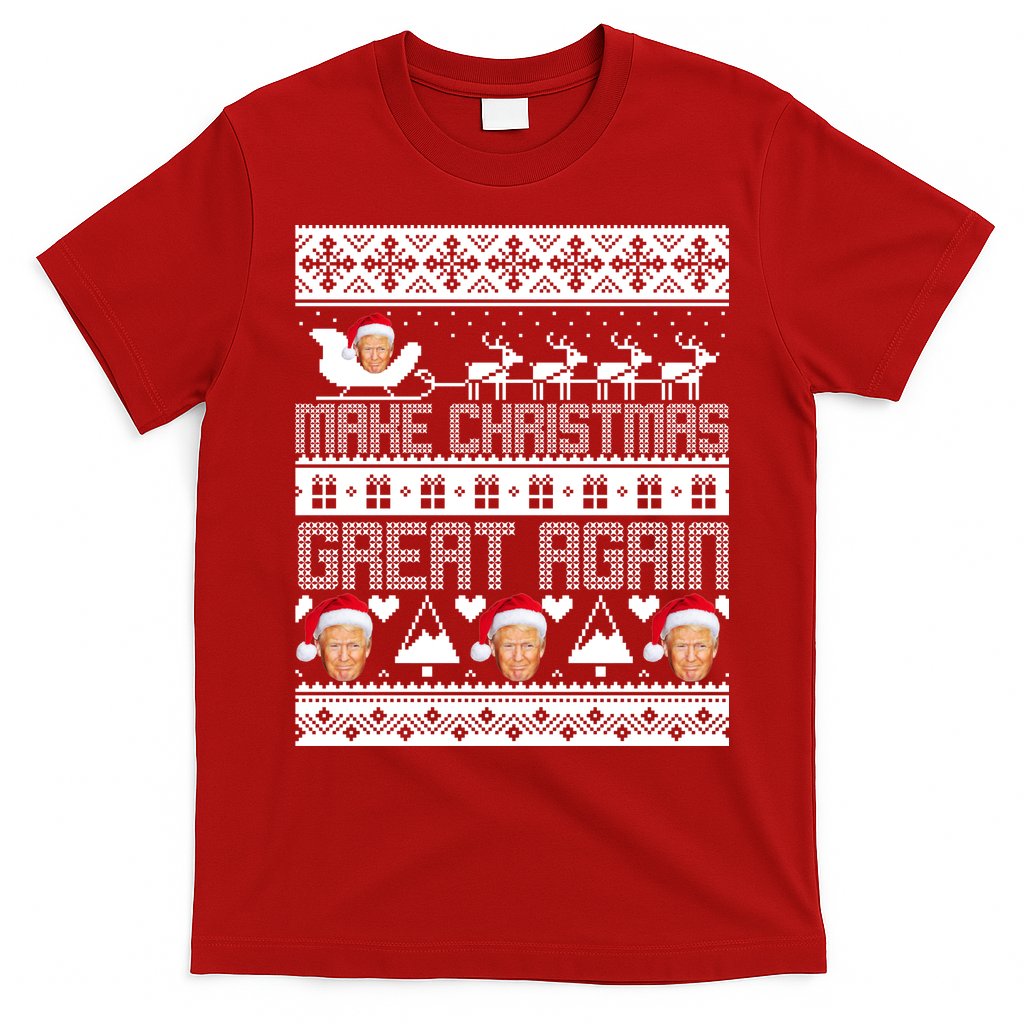 Donald Trump Make Christmas Great Again Ugly Christmas T-Shirt Hoodie, Sweatshirt | CoreVibeTees.com