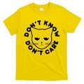 Don't Know Don't Care Funny Cat T-Shirt Hoodie, Sweatshirt | CoreVibeTees.com