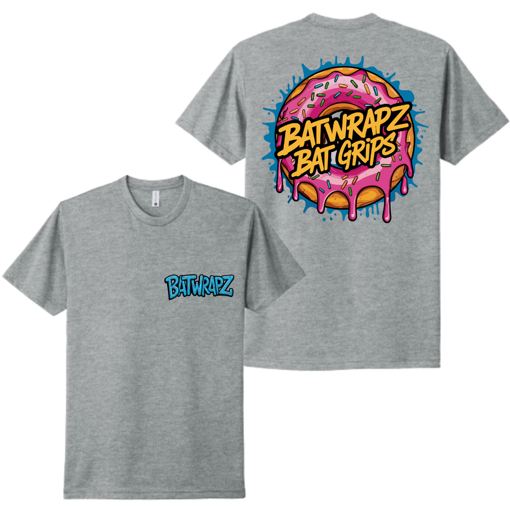 BatWrapz Baseball "Donuts" Youth T-Shirt - Gray Hoodie, Sweatshirt | CoreVibeTees.com (Image 1)
