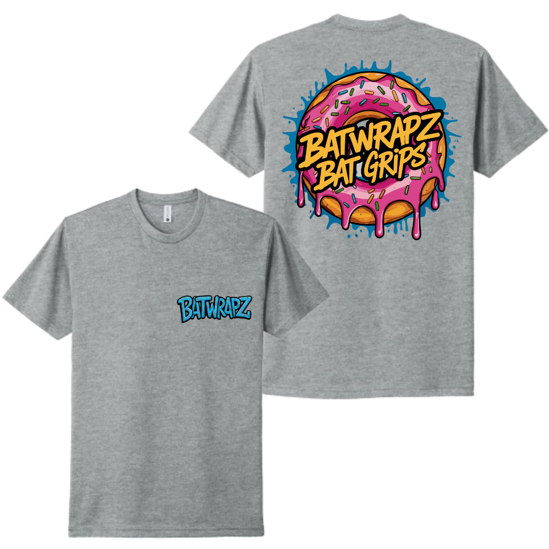 BatWrapz Baseball "Donuts" Youth T-Shirt - Gray Hoodie, Sweatshirt | CoreVibeTees.com (Image 1)