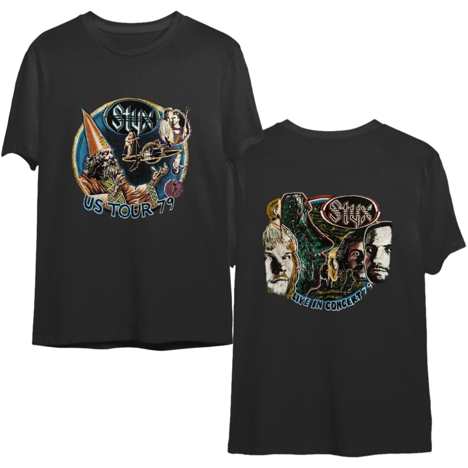 Vintage 1979 70s Styxs US Tour Concert Tour Tee Hoodie, Sweatshirt | CoreVibeTees.com
