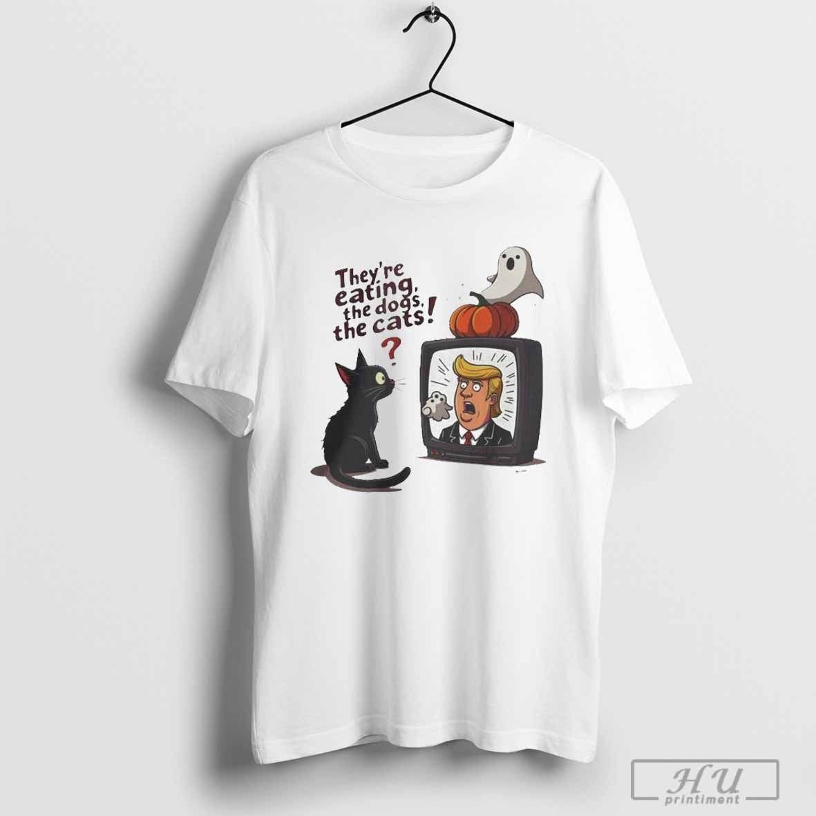 They're Eating Dogs And Cats Kamala Harris T-Shirt Hoodie, Sweatshirt | CoreVibeTees.com