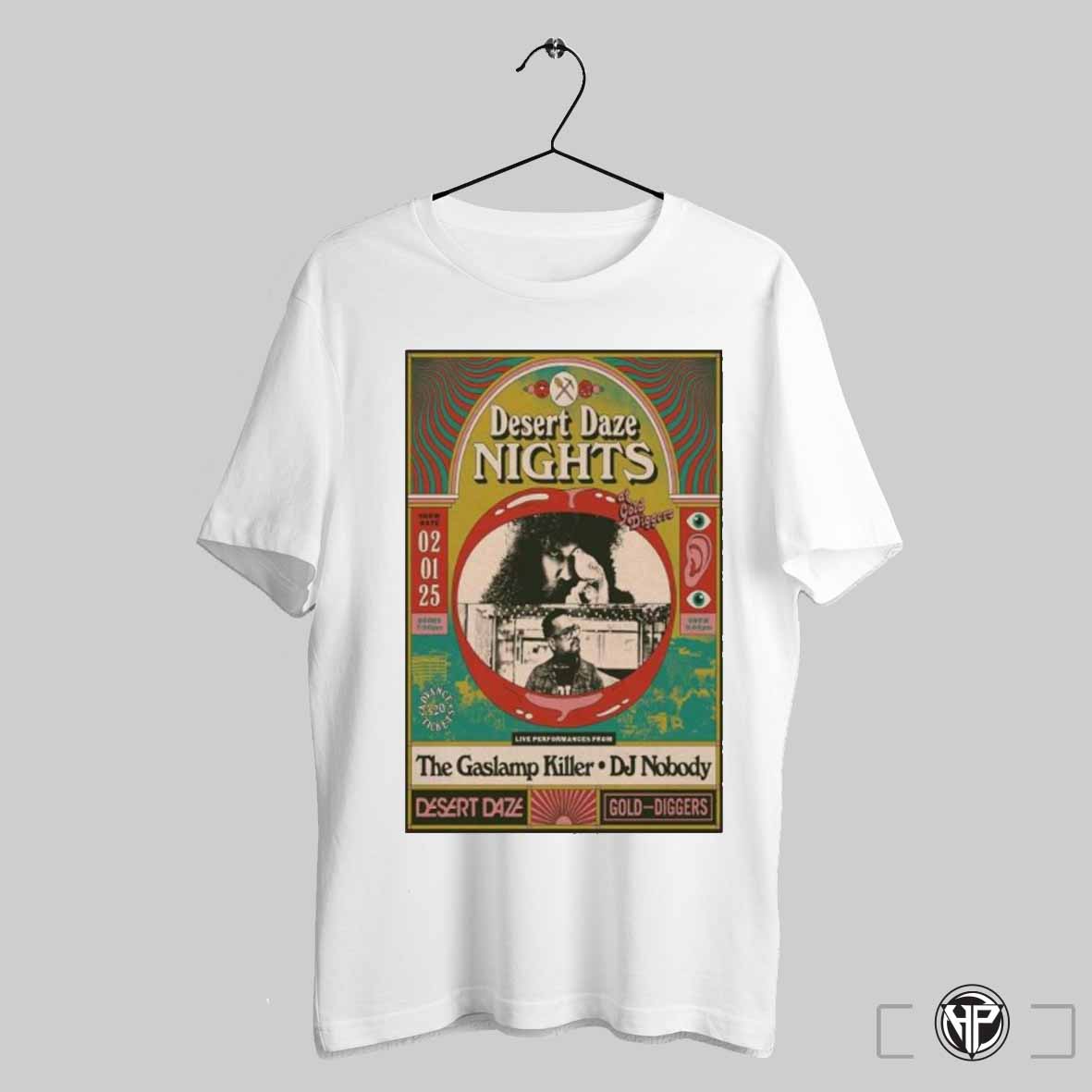 The Gaslamp Killer And Dj Nobody Gold Diggers Los Angeles Ca Feb 1 2025 Tour Bird Poster T Shirt Trending Sweatshirt Hoodie