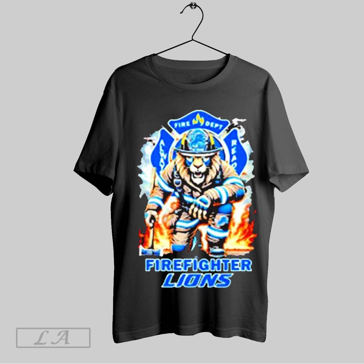 Top Detroit Lions Fire Dept Always Ready Firefighter Mascot Sweatshirt T Shirt Hoodie | CoreVibeTees.com
