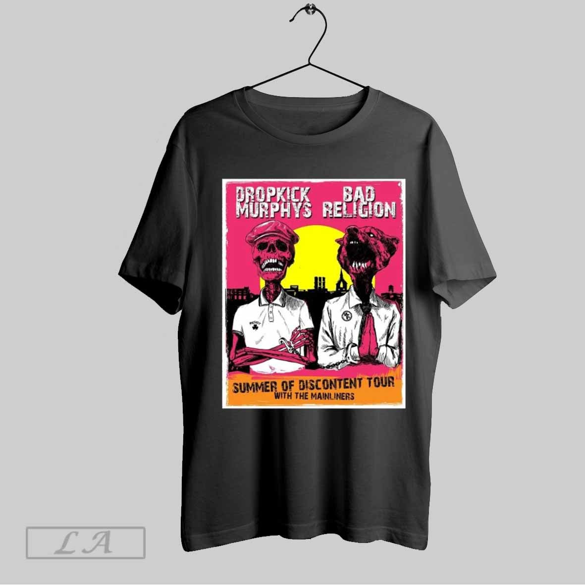 Top Bad Religion X Dropkicks Murphys Summer Of Discontent Tour 2025 With The Mainliners Tour T Shirt Hoodie, Sweatshirt