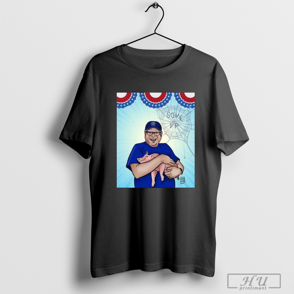 Tim Walz Hugs Pig Make America Happy Again T-Shirt Hoodie, Sweatshirt | CoreVibeTees.com