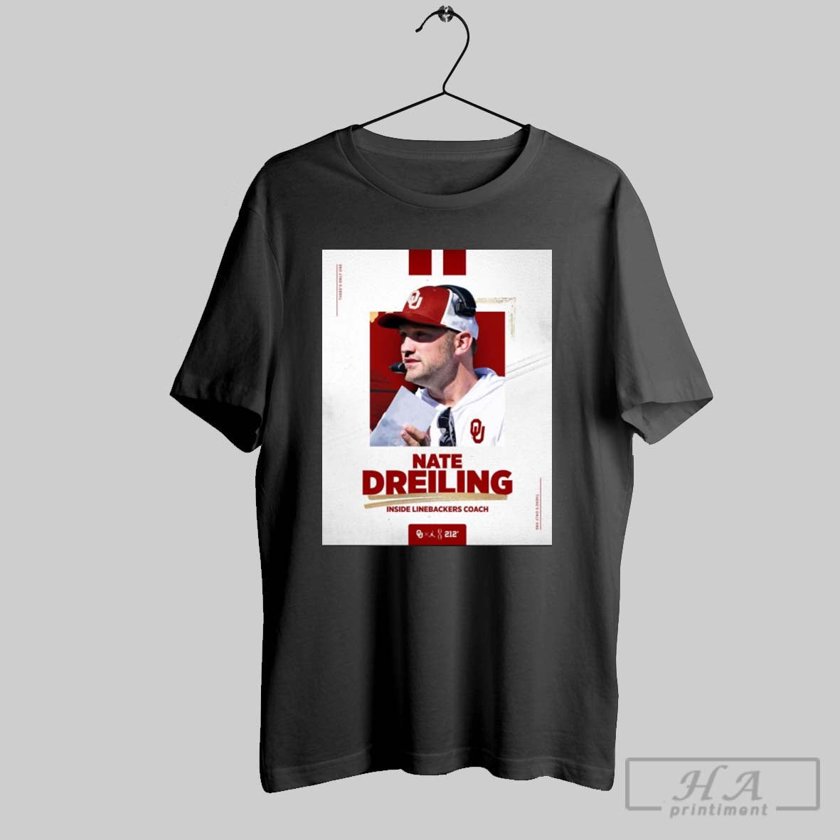Theres Only One Nate Dreiling Inside Linebackers Coach Oklahoma Sooners Football 2025 Poster T Shirt Hoodie, Sweatshirt