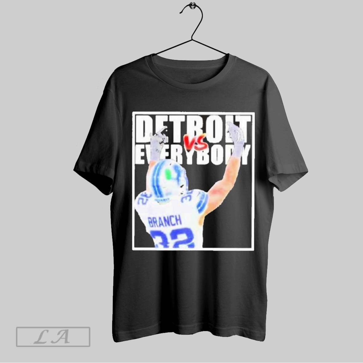 Top Brian Branch Vs Everybody Detroit Lions Middle Finger Unisex Sweatshirt T Shirt Hoodie | CoreVibeTees.com