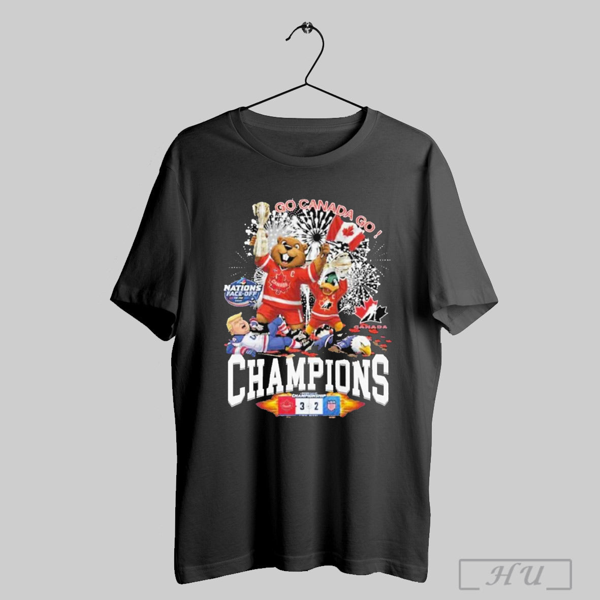 Trendy Canada Hockey 4 Nations Face Off Go Canada Go Champions 3 2 T Shirt Hoodie, Sweatshirt | CoreVibeTees.com