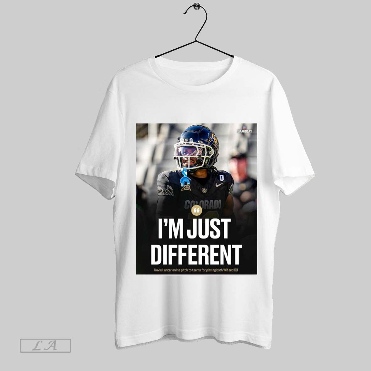 Top Colorado Buffaloes Travis Hunter Im Just Different On His Pitch To Teams For Playing Both Wr And Cb Poster T-Shirts,...