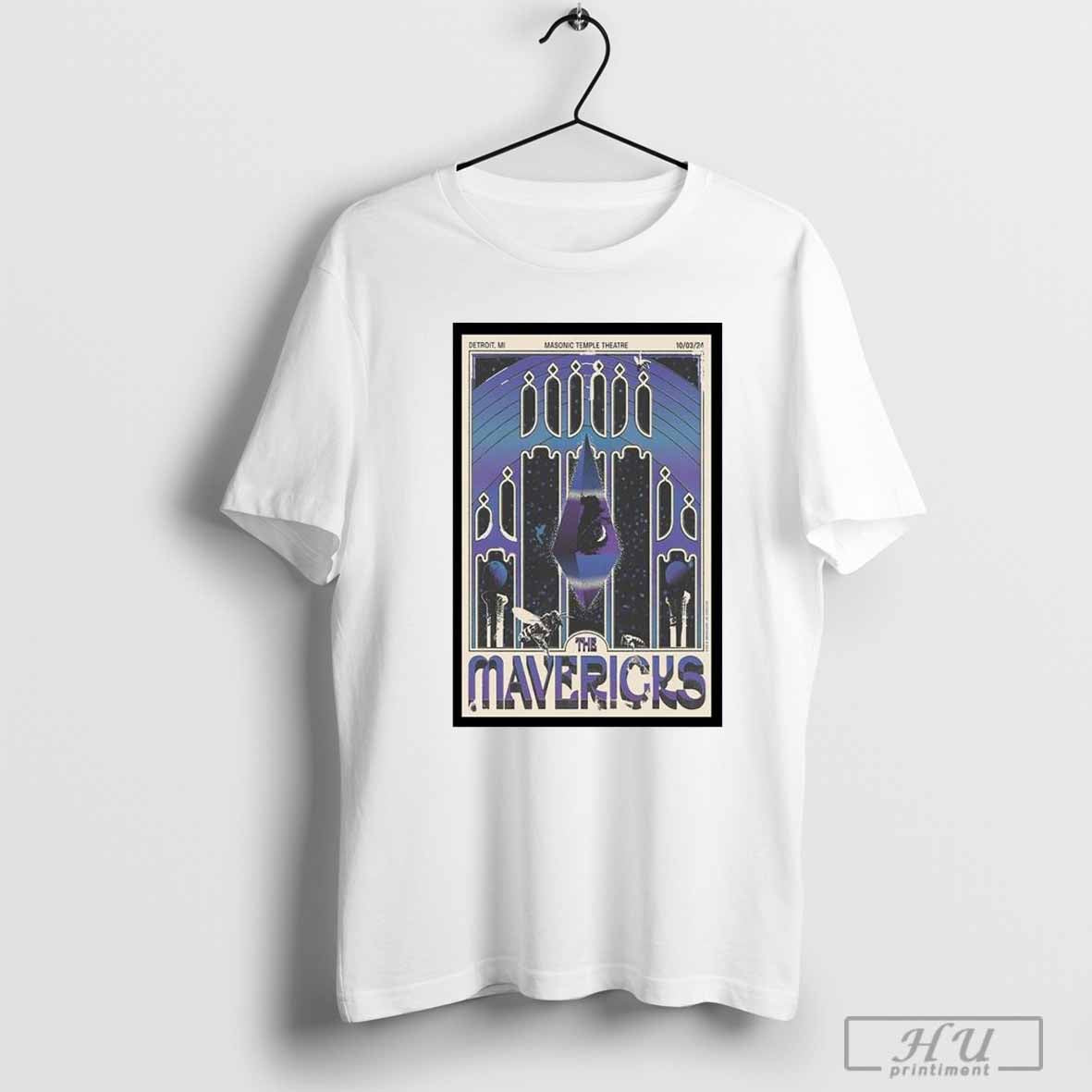 The Mavericks October 3, 2024 Masonic Temple Theatre Detroit, MI Tour Poster shirt Hoodie, Sweatshirt | CoreVibeTees.com