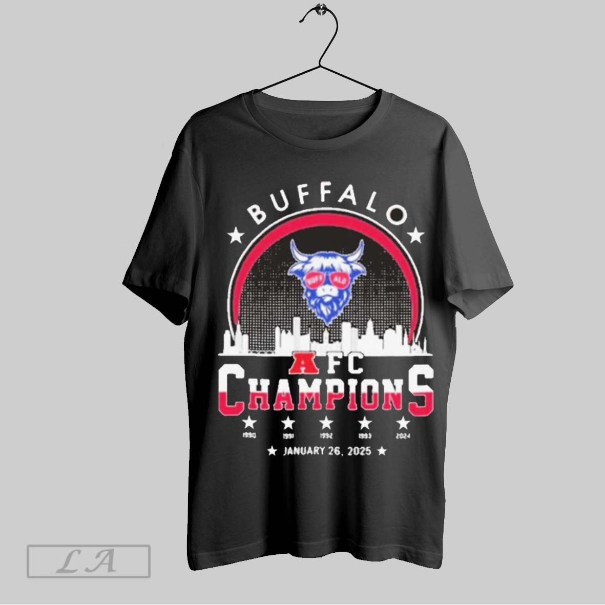 Top Buffalo American Football 2024 2025 Afc Champions The American Football Champs Skyline Logo Unisex Sweatshirt T Shirt...
