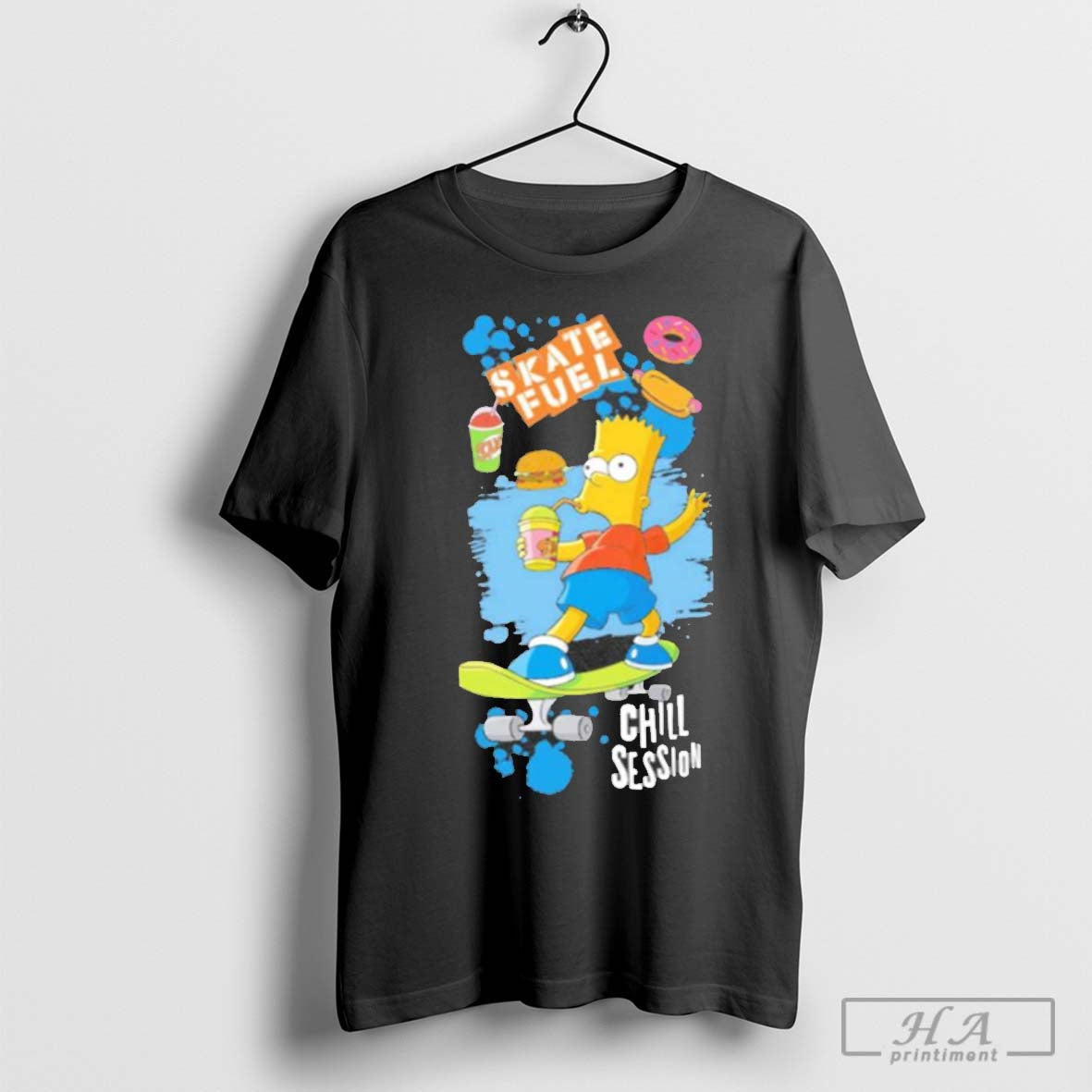 Top Bart Simpson Skate Fuel Chill Session Shirt Hoodie, Sweatshirt | CoreVibeTees.com