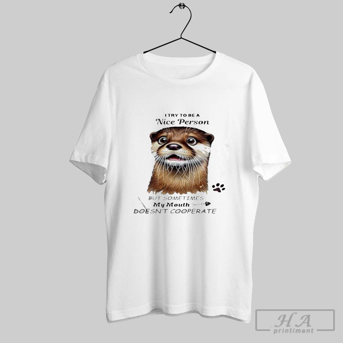 Top I Try To Be A Nice Person But Sometimes My Mouth Doesnt Cooperate T Shirt T Shirt Hoodie, Sweatshirt | CoreVibeTees.com