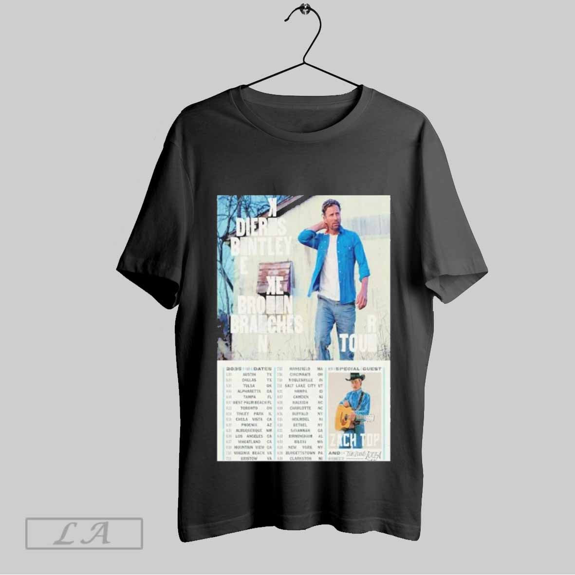 Top Dierks Bentley Broken Branches 2025 Concert Poster T Shirt Hoodie, Sweatshirt | CoreVibeTees.com