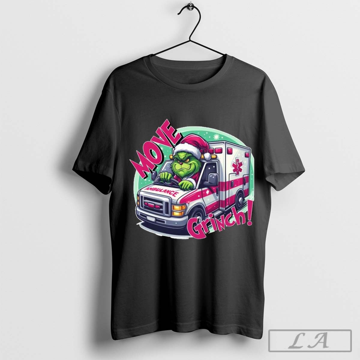 The Grinch Move Ambulance Merry Christmas Shirt Hoodie, Sweatshirt | CoreVibeTees.com