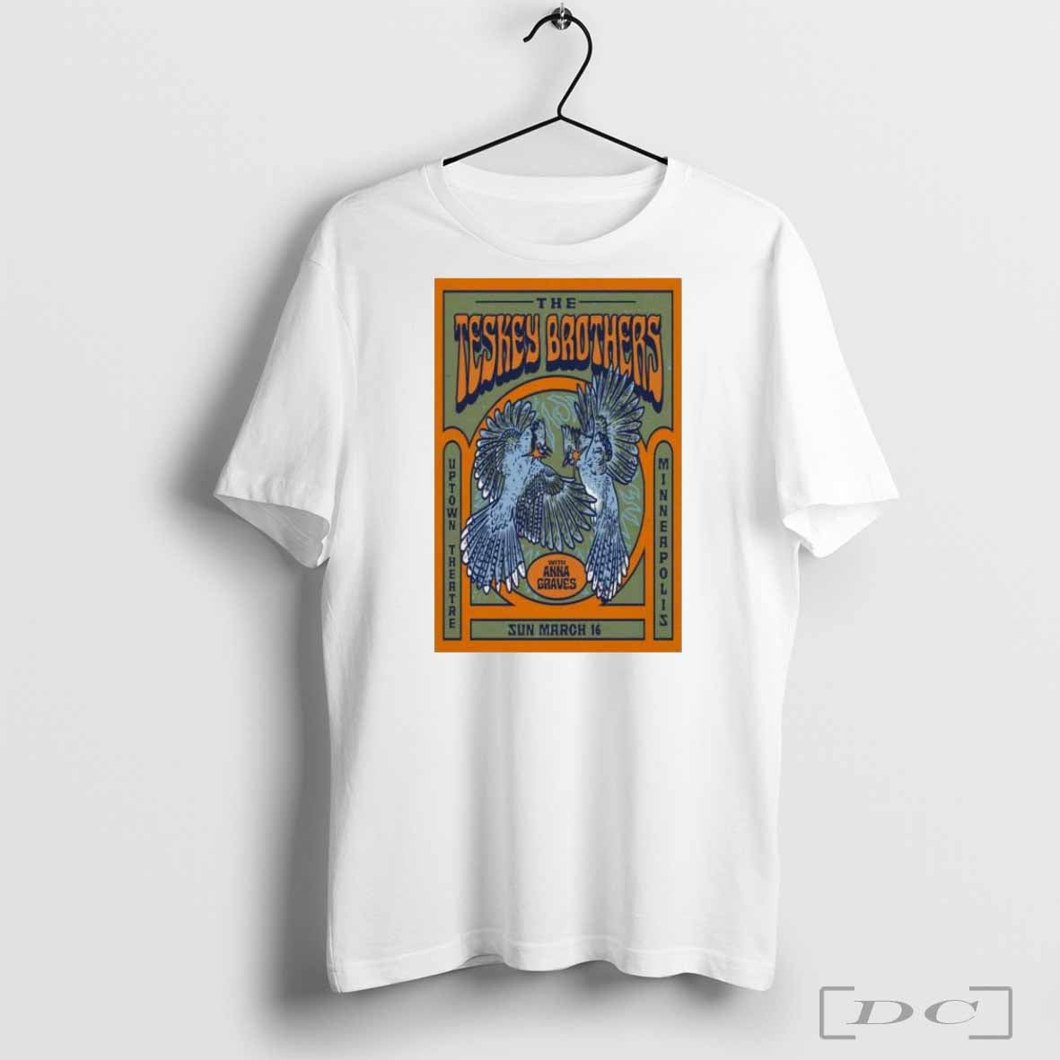 The teskey brothers with anna graves sun march 16 2025 T-shirts Hoodie, Sweatshirt | CoreVibeTees.com