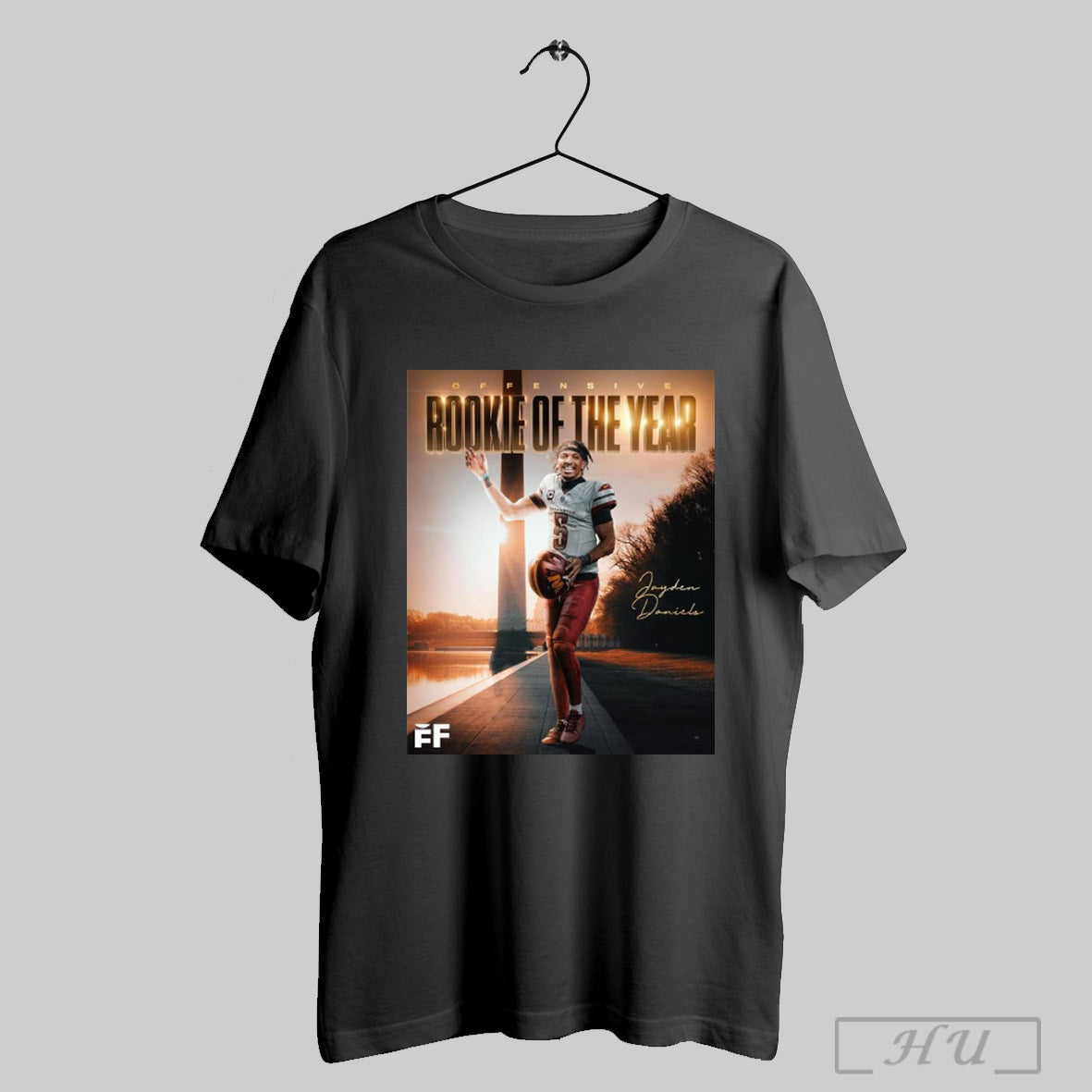 Trendy Commanders Qb Jayden Daniels Has Been Named Ap Offensive Rookie Of The Year 2024 Signature Poster T Shirt...