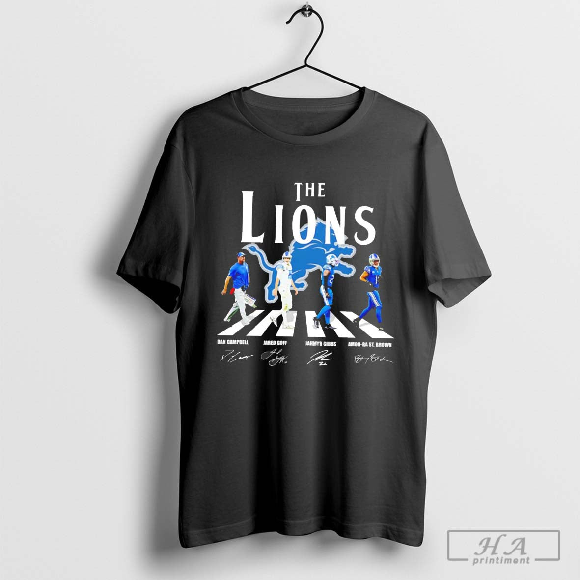 The Detroit Lions players abbey road signatures shirt Hoodie, Sweatshirt | CoreVibeTees.com