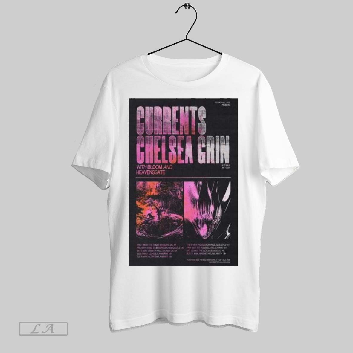 Top Currents Chelsea Grin Australia May 2025 Tour Poster T Shirt Hoodie, Sweatshirt | CoreVibeTees.com