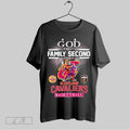 Top God First Family Second Then Cleveland Cavaliers Basketball Mascot 2025 T Shirt Hoodie, Sweatshirt | CoreVibeTees.com