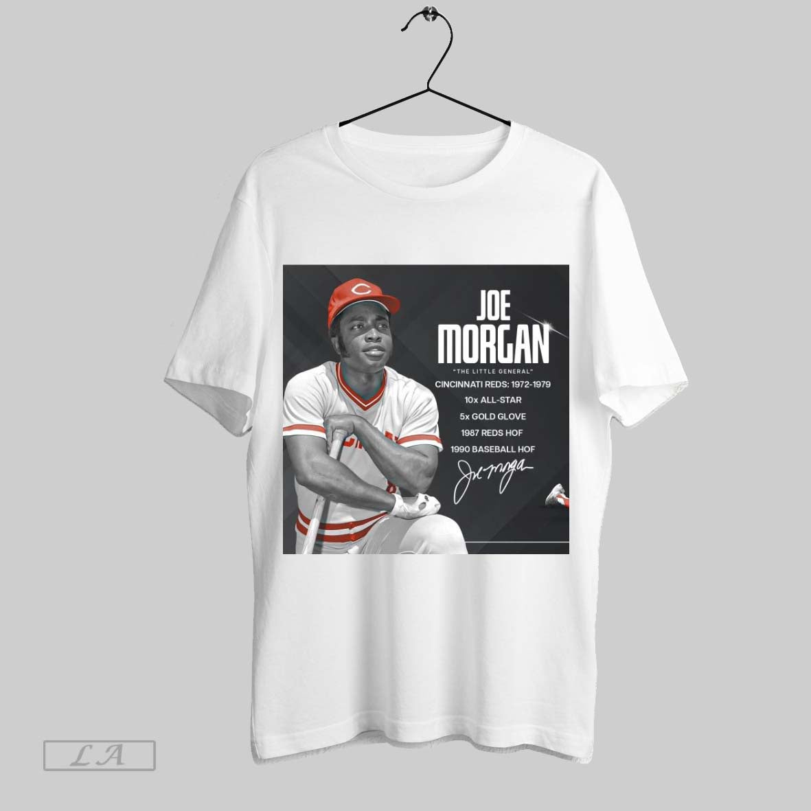 Top Poster Joe Morgan The Little General Cincinnati Reds 1972 1979 10x All Star 5x Gold Glove Signature Unisex Sweatshirt...