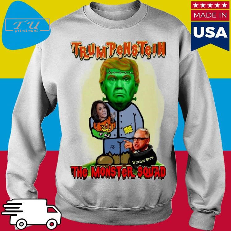 The monster squad Donald Trump Kamala Harris tim walz frankenstein T-shirt Hoodie, Sweatshirt | CoreVibeTees.com