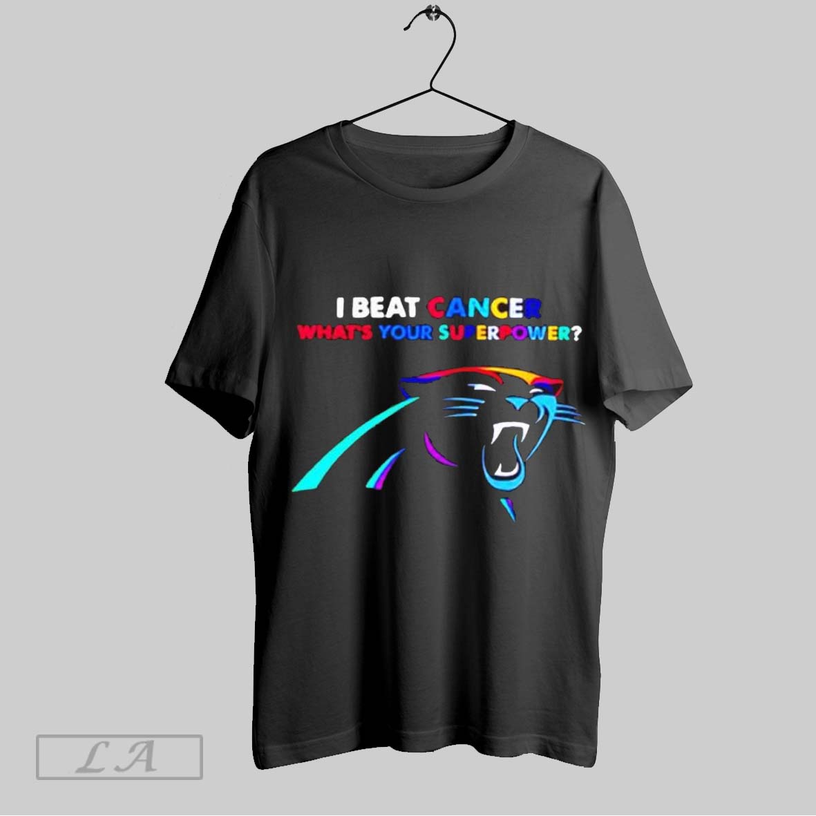Top I Beat Cancer Whats Your Superpower Carolina Panther Sweatshirt T Shirt Hoodie | CoreVibeTees.com