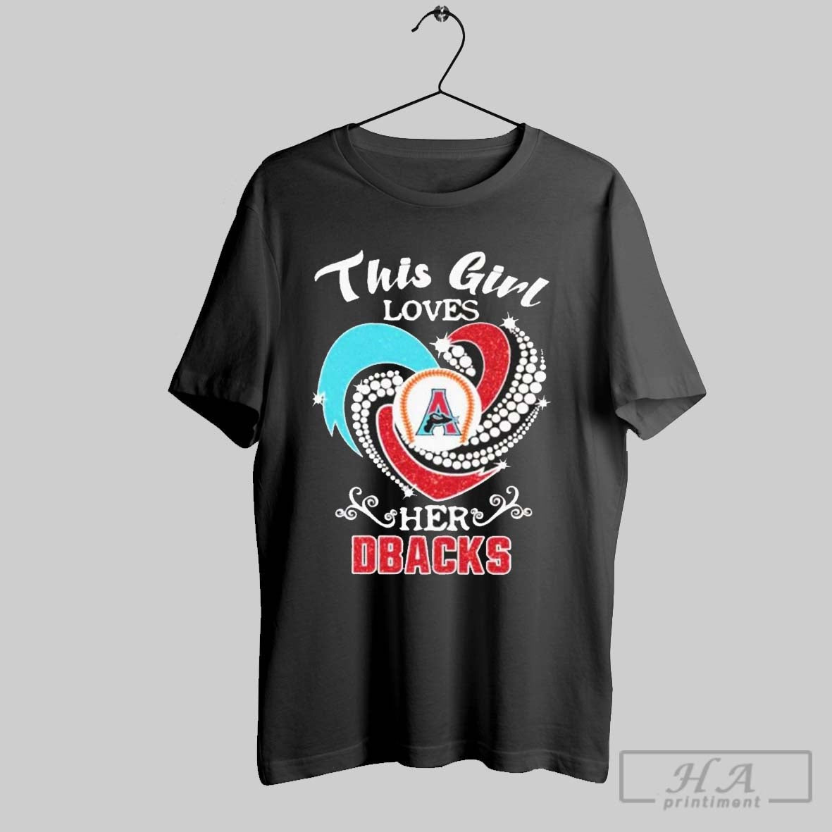 This Girl Loves Her Arizona Diamondbacks Diamond Heart T Shirt Hoodie, Sweatshirt | CoreVibeTees.com