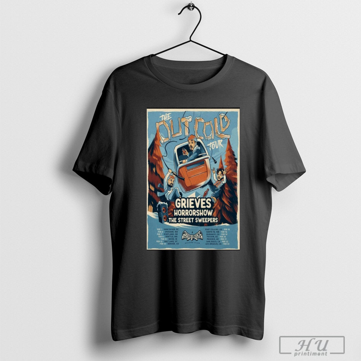The Out Cold Tour 2025 Grieves Poster T-Shirt Hoodie, Sweatshirt | CoreVibeTees.com