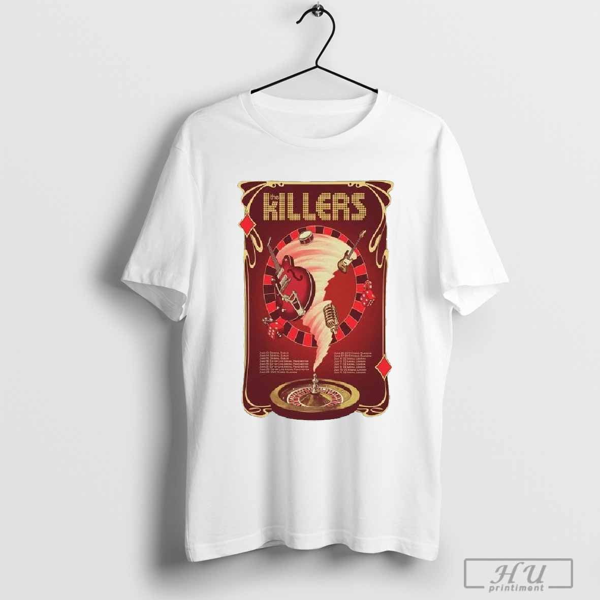 The Killers Rebel Diamonds Tour European 2024 Guitar T-Shirt Hoodie, Sweatshirt | CoreVibeTees.com