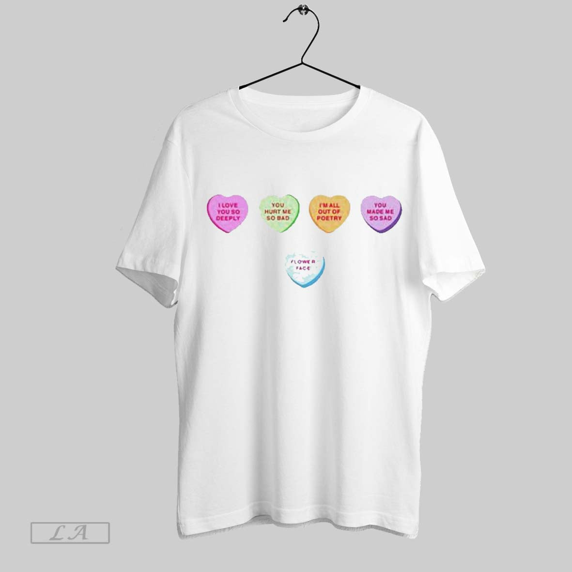 Top Flower Facem Candy Hearts 2025 Sweatshirt T Shirt Hoodie | CoreVibeTees.com