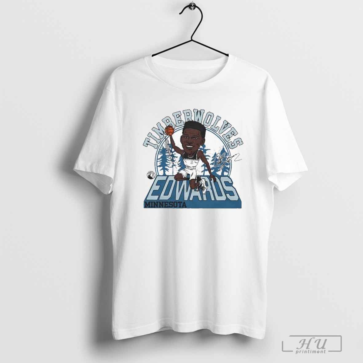Timberwolves Anthony Edwards Signature City Caricature T-shirt Hoodie, Sweatshirt | CoreVibeTees.com