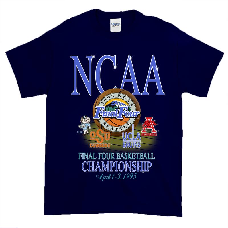1995 NCAA Final Four Championship Vintage t-shirt, Vintage graphic tee Classic Cotton Menswear Top Tshirt... (Image 4)