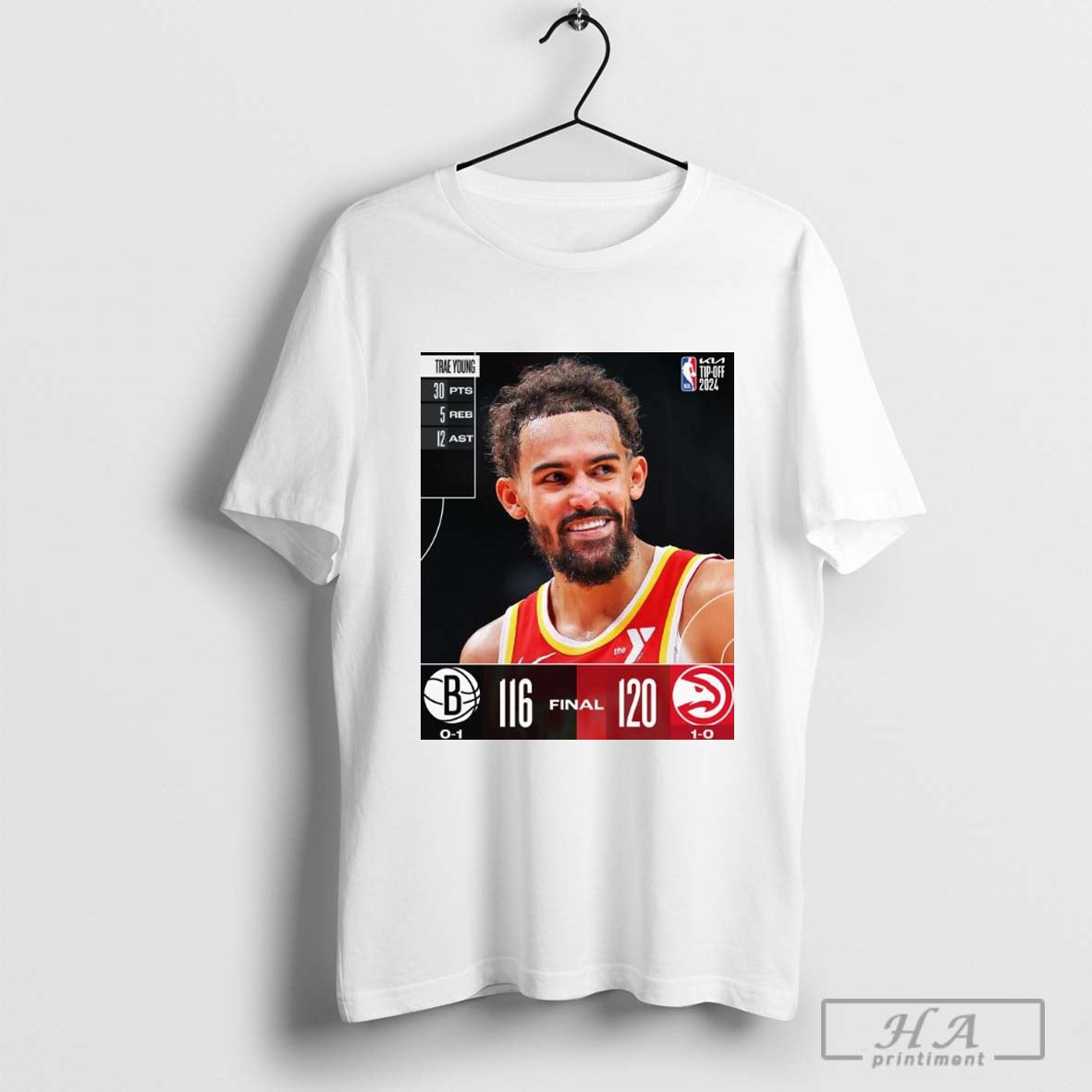 Trae Young starts off Year 7 with a 30-point double-double Atlanta Hawks 120-116 Brooklyn Nets T-shirt Hoodie, Sweatshirt