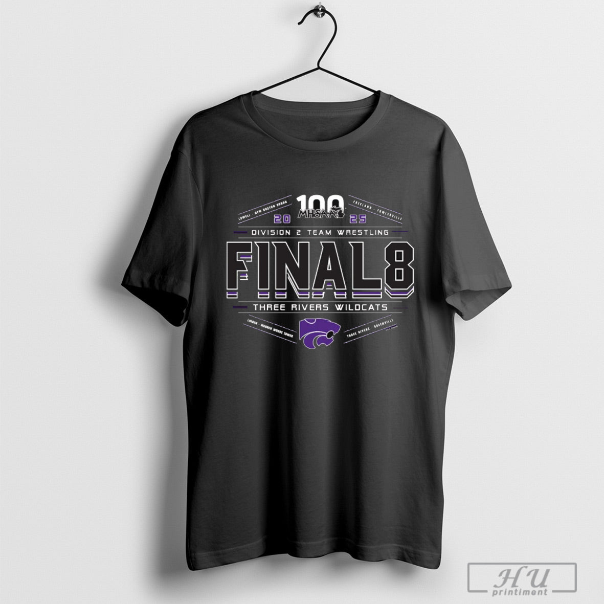 Three Rivers Wildcats 2025 Mhsaa Division 2 Team Wrestling Final 8 T Shirt Sweatshirt Hoodie | CoreVibeTees.com